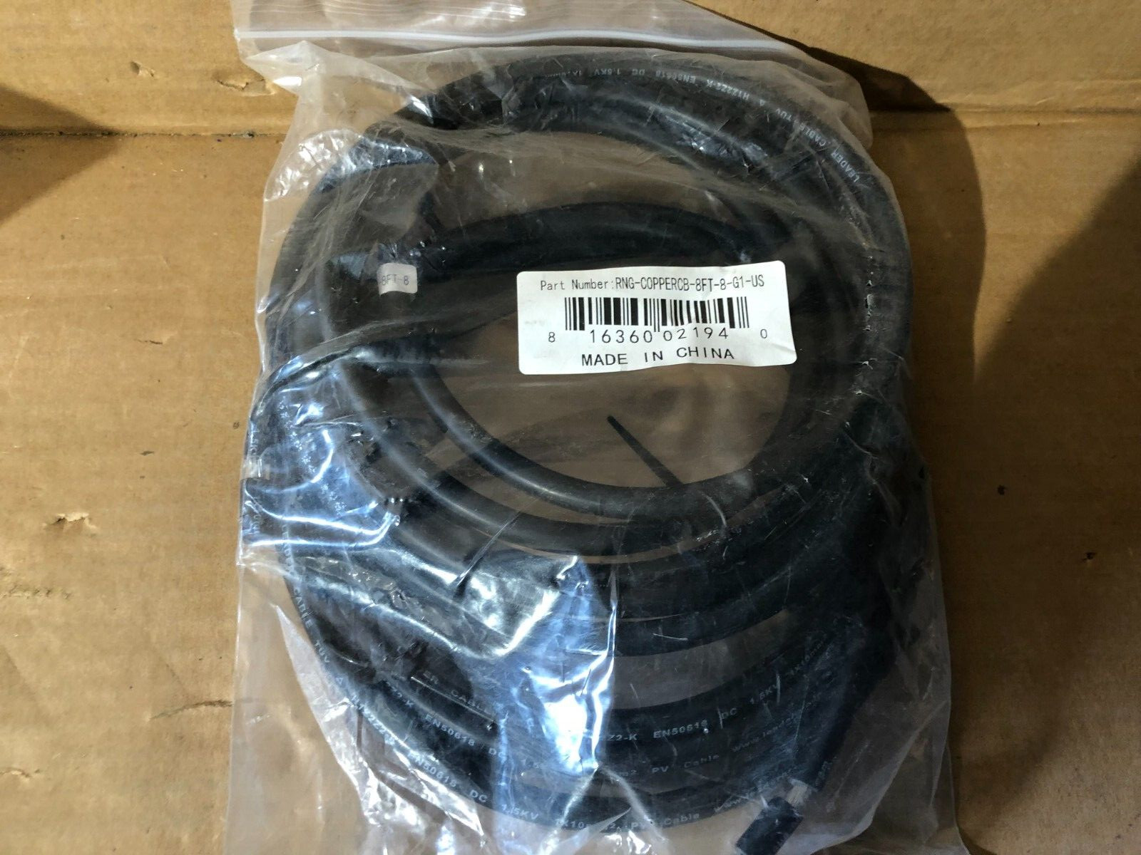 Renogy COPPERCB-8FT-8 Solar Stranded Copper PV Wire, 8′, 8AWG, Pair