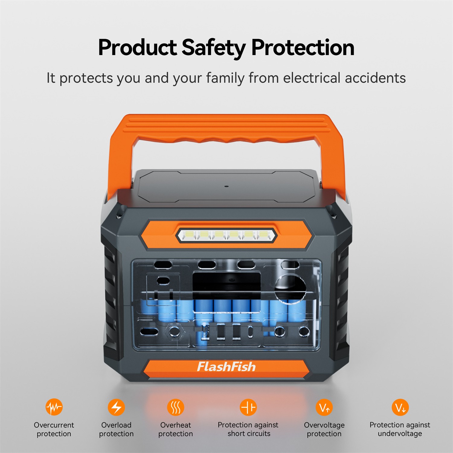 Flashfish 200W 144.3Wh Portable Solar Generator Optional With 60W Solar Panel