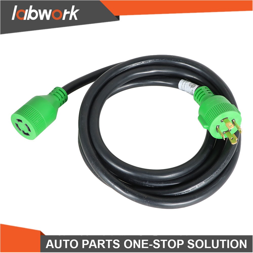 Labwork Generator Extension Cord 30 Amp 10 FT Power Cords L14-30 4 Prong Locking
