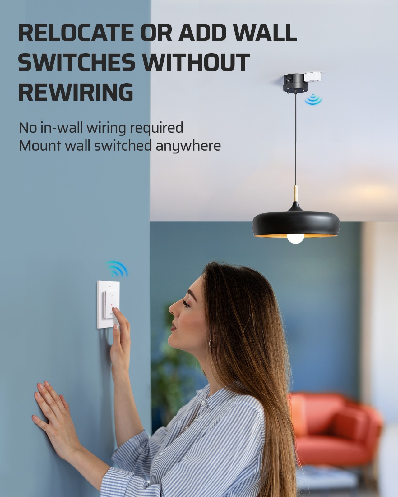 DEWENWILS Outdoor Wireless Light Switc &Receiver Kit IP65 Waterproof 100FT Range