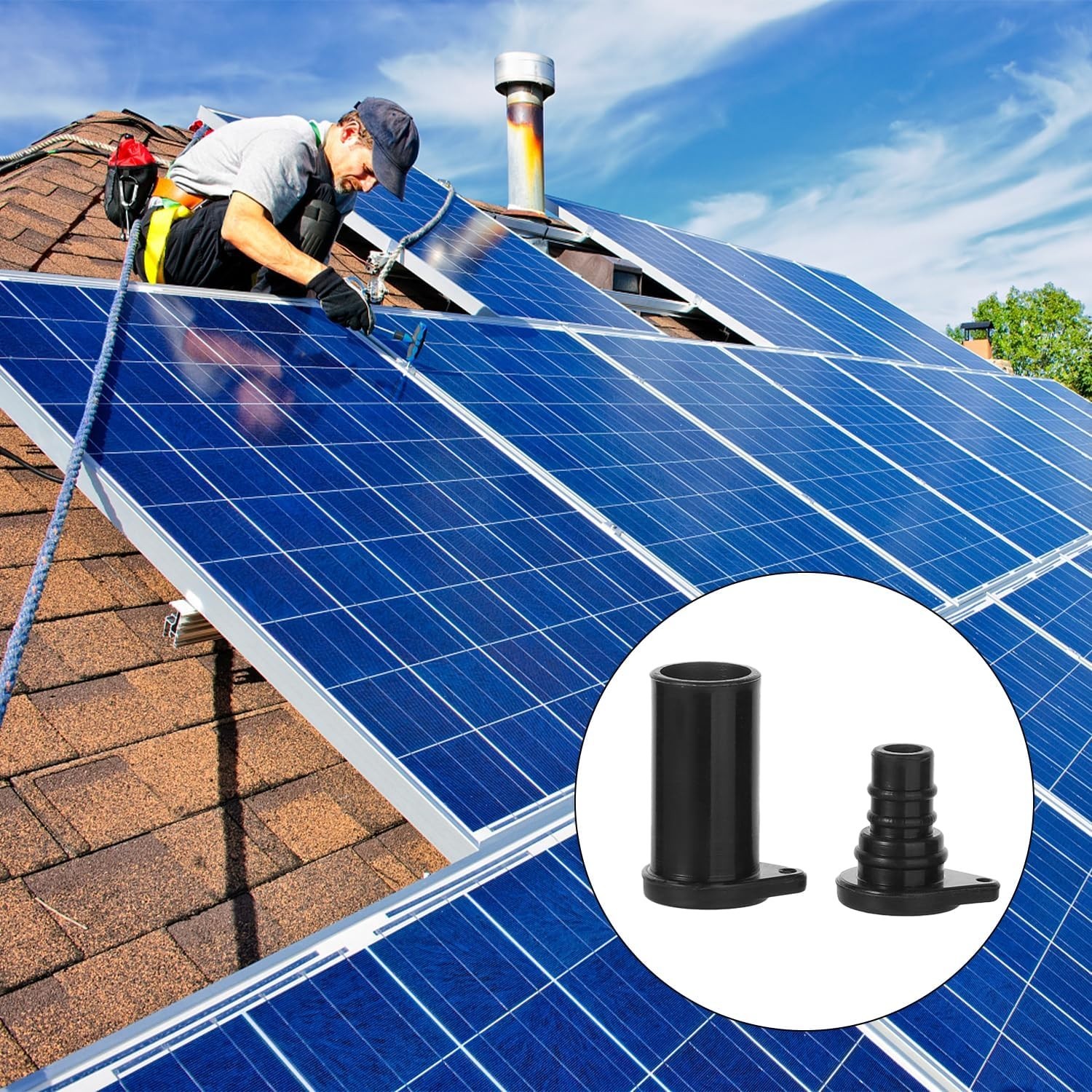 10 Pairs Solar Panel Connector Caps, Dust & Weather Resistant Solar Cable End…
