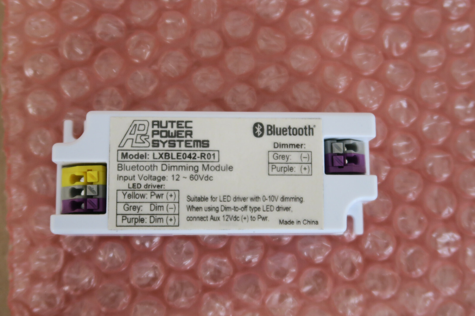Autec LXBLE042-R01 12-60Vdc Input, Programmable Bluetooth Dimming Module
