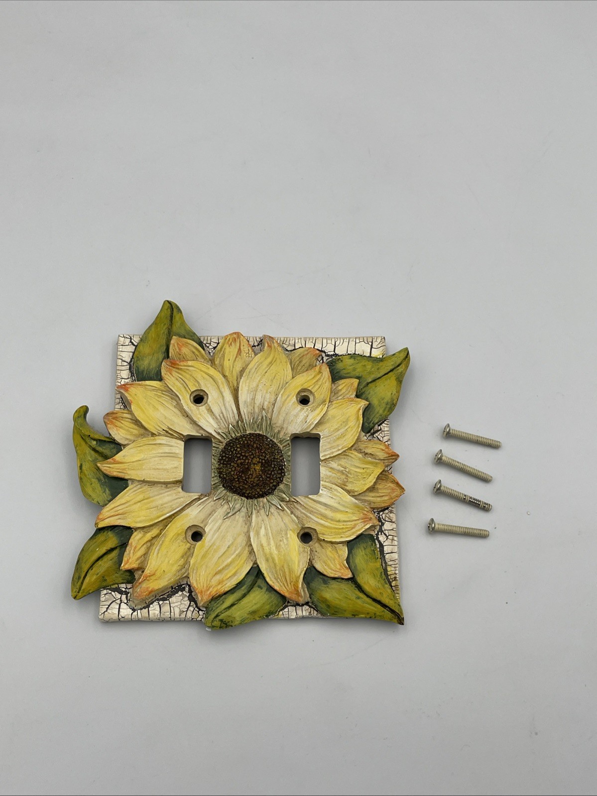 Vintage 3D Resin Sunflower Light Switch Cover Beautiful Rare T7