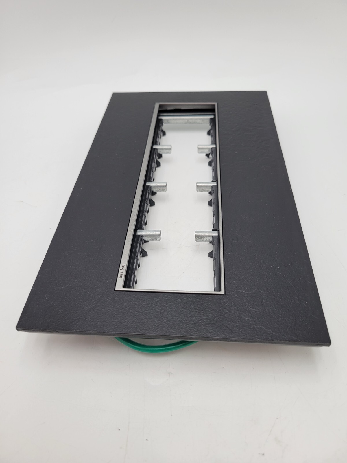 Legrand AWM4GHFBK1 Hubbardton Forge Black Steel Indoor 4-Gang Square Wall Plate