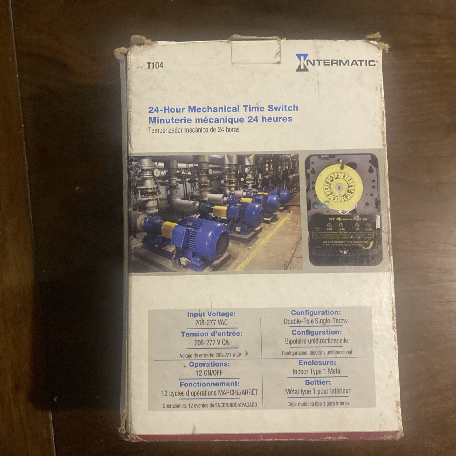 Intermatic T104 24 Hour Mechanical Time Switch DPST