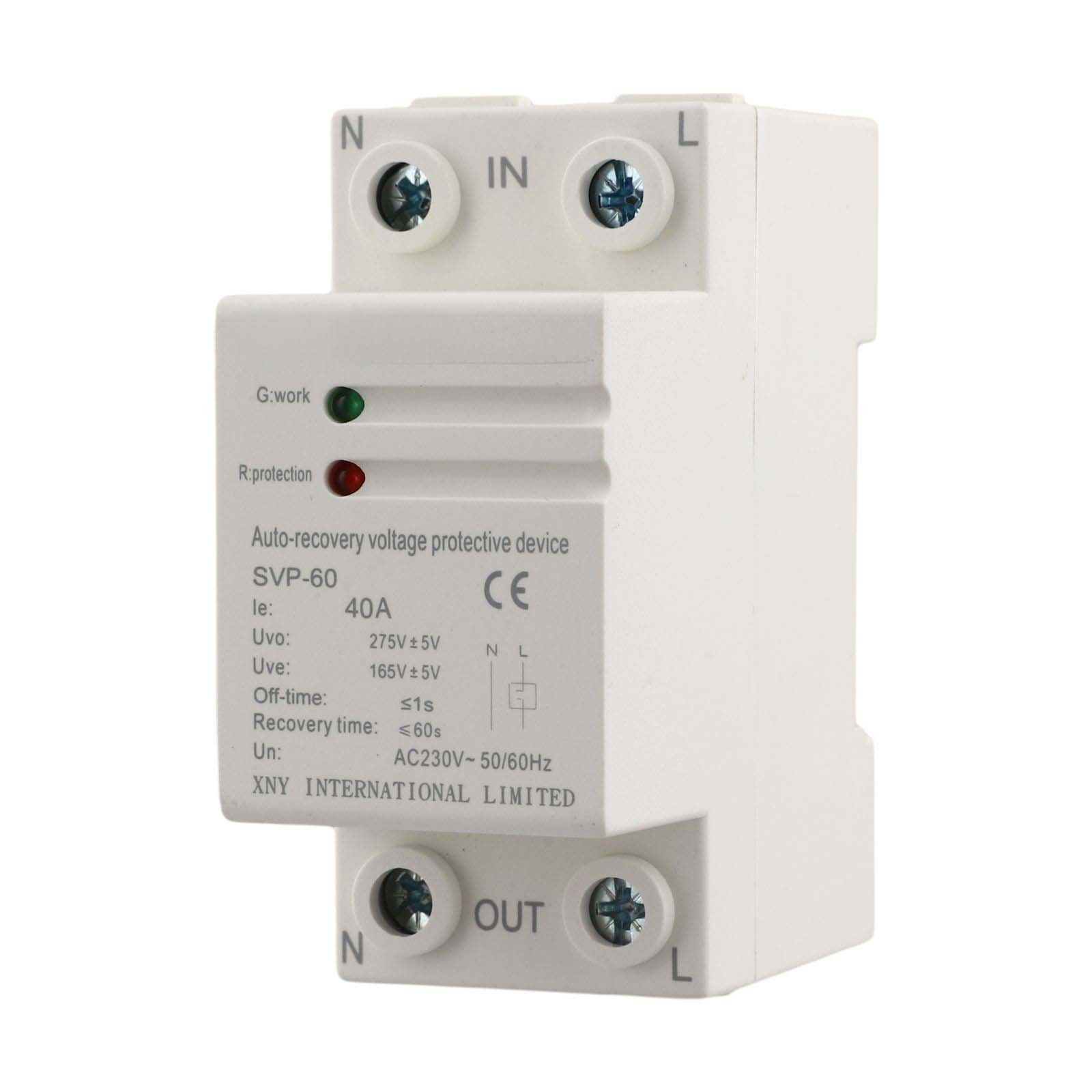 Residential Single Phase Voltage Current Protector Overvoltage Undervoltage