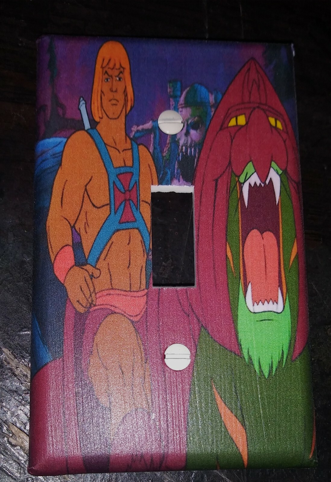 Custom Handmade HeMan & BattleCat Single Toggle Light Switch Cover