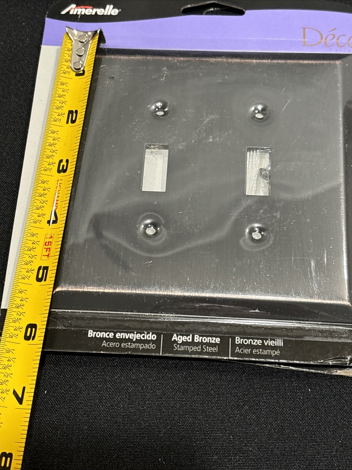 Amerelle Aged Bronze Traditional Steel Wallplates LOT OF 12 PCS NEW OVERSIZED