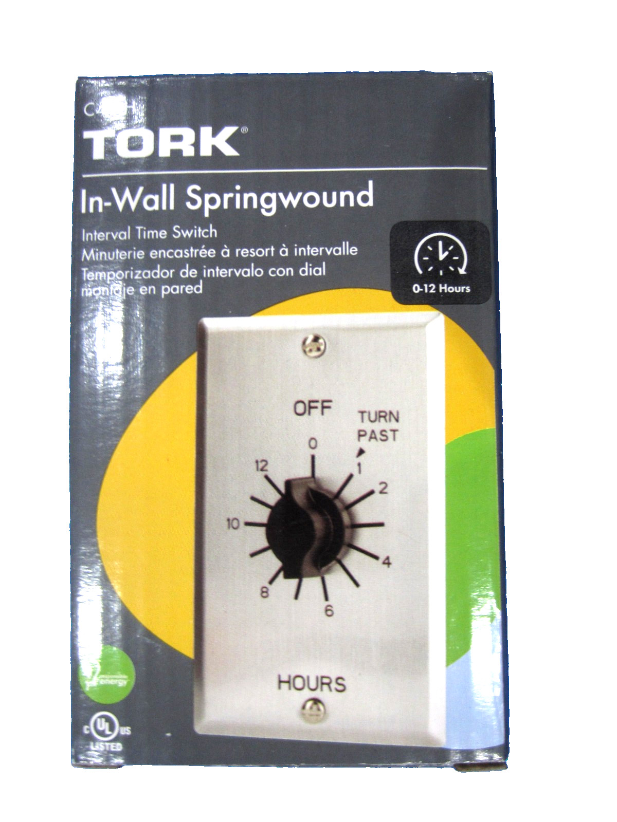 TORK C412H Spring-Wound in-Wall Twist Timer–12 HOUR TIMER