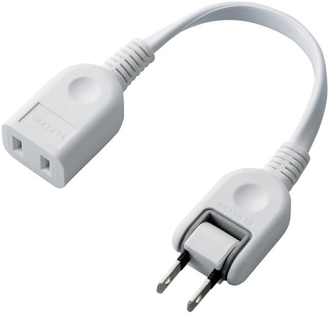 ELECOM Power Strip, 0.1m, AC Adapter Power Extension Cord, Single Outlet, S