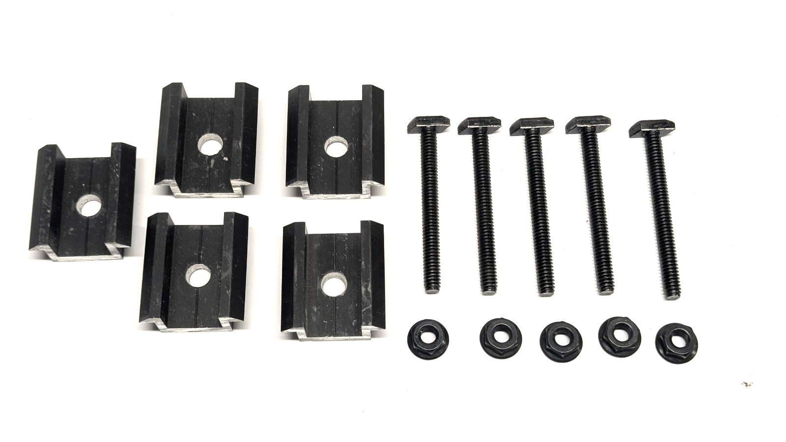 Lot of 5 UniRac 320085 Solar Mount Mid Clamps Size E Dark Anodized