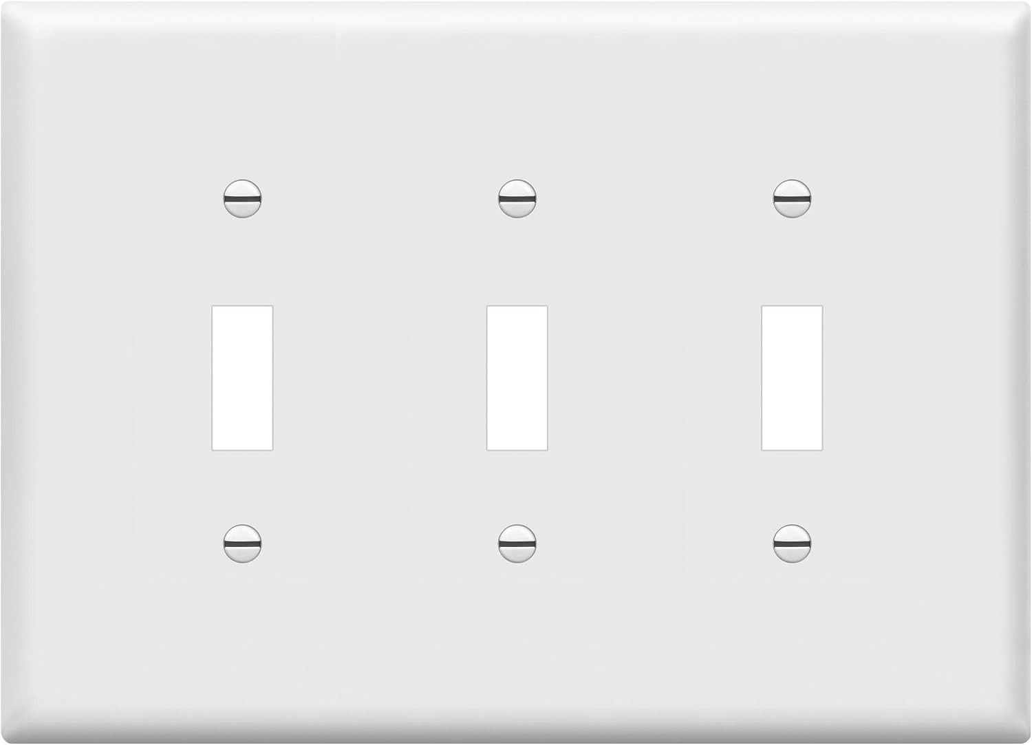 Toggle Light Switch Wall Plate, Gloss Finish, 3-Gang 4.88″ X 6.77″, Mid-Size, Un