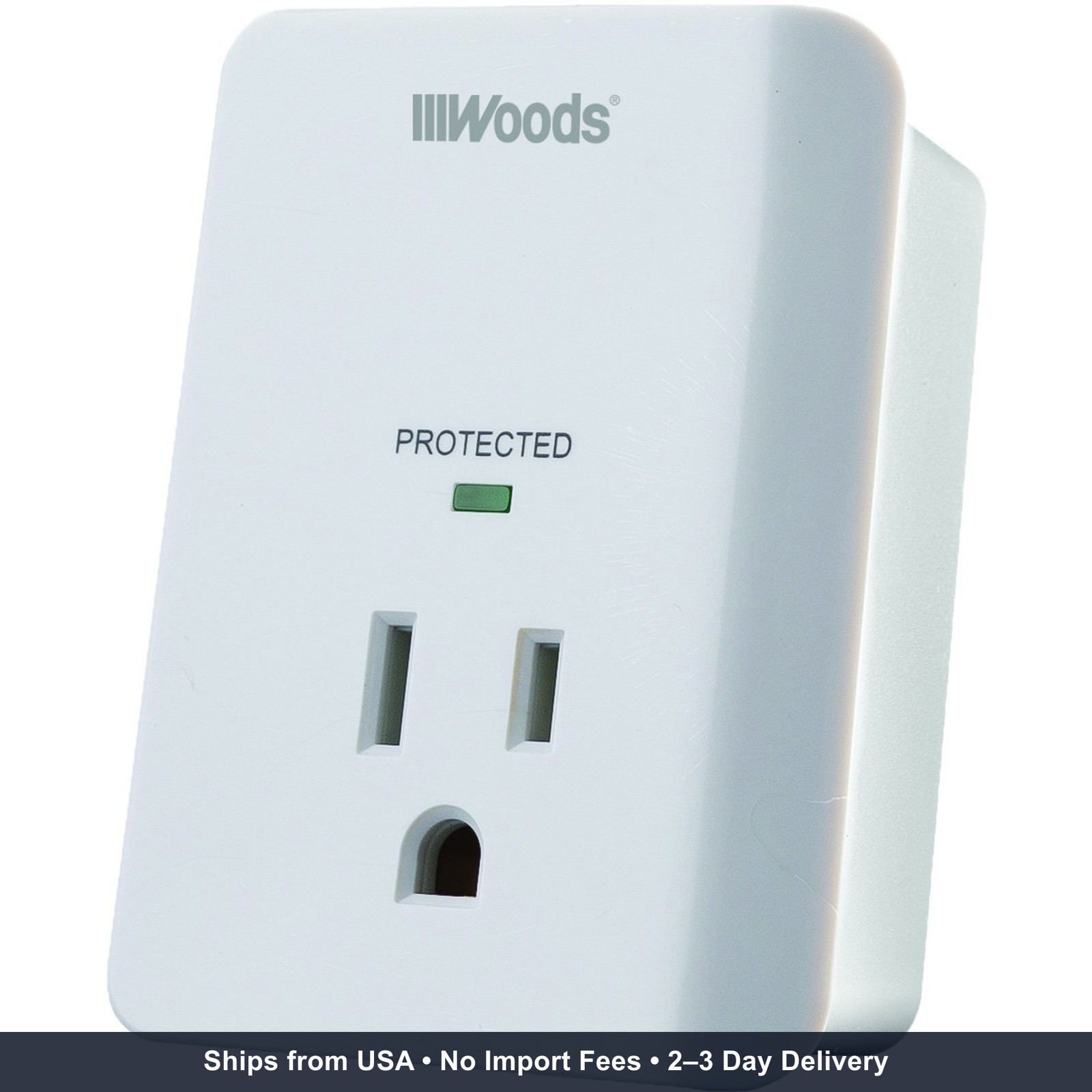 Southwire Woods Surge Protector – 1 Outlet – 1080J Appliance Surge Protection –