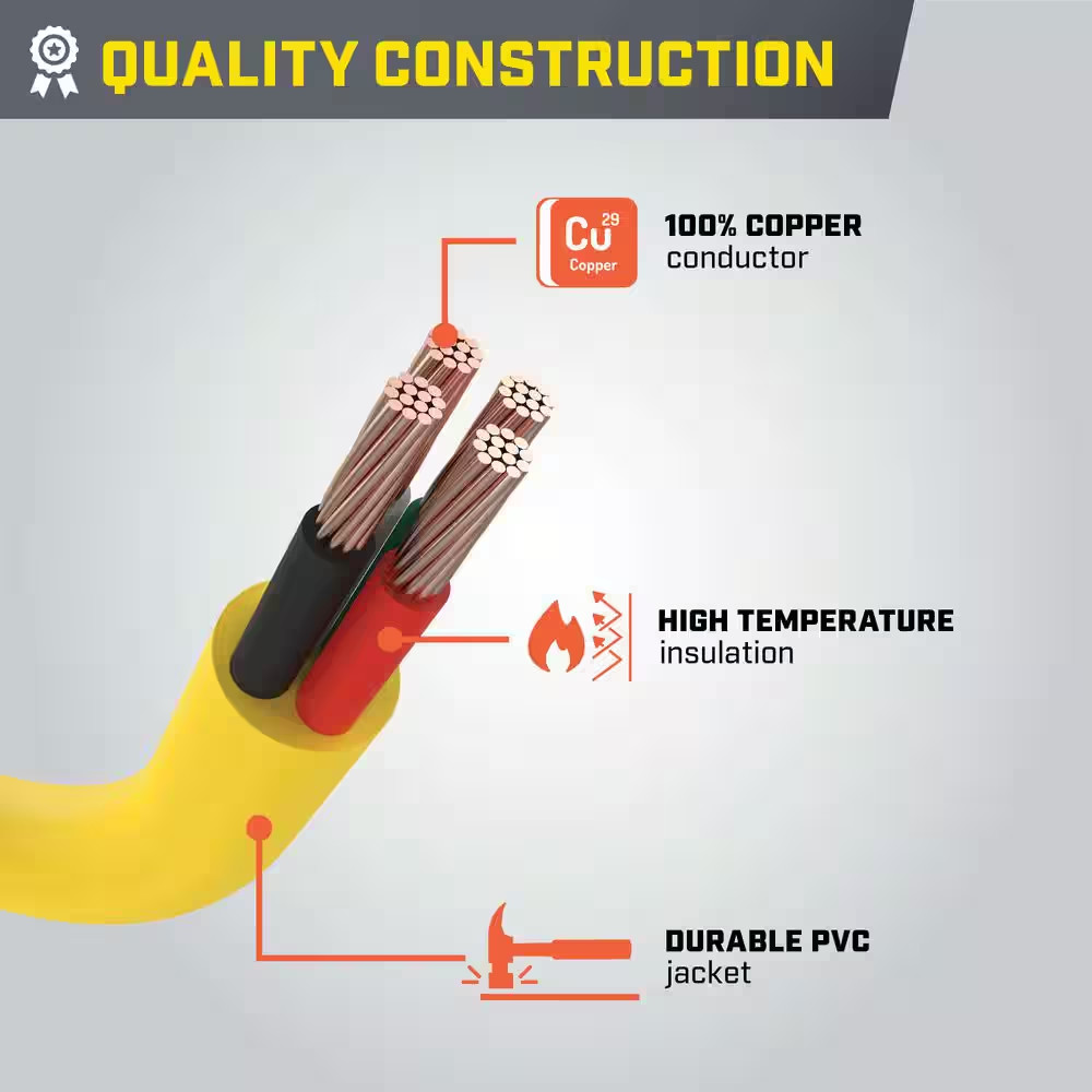 2 Ft 30-Amp 125-Volts Generator Extension Cord Adapter