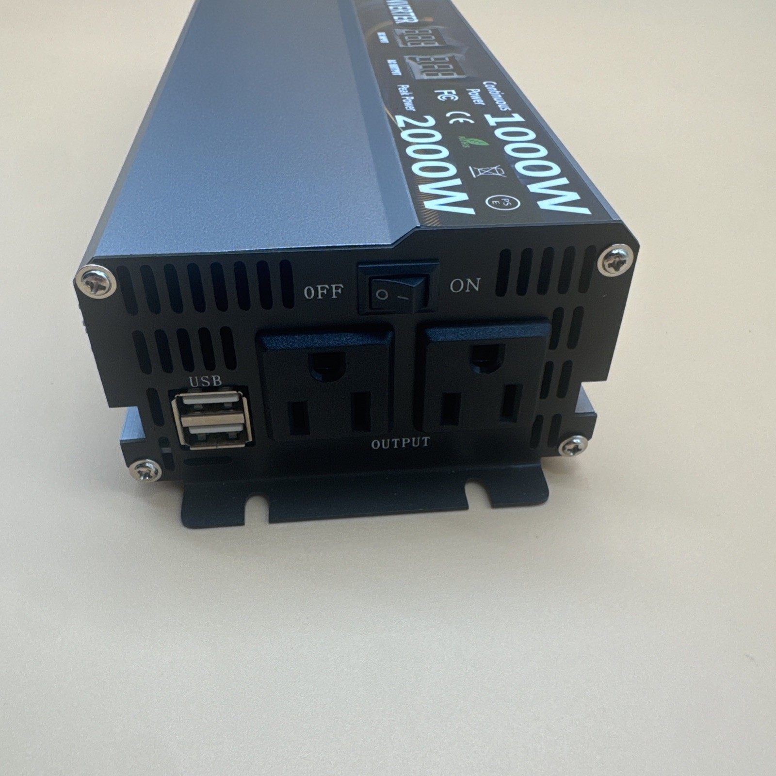 1000W 2000W Power Inverter 12V to 110V 120V LCD 2AC 2USB Converter Camping Boat