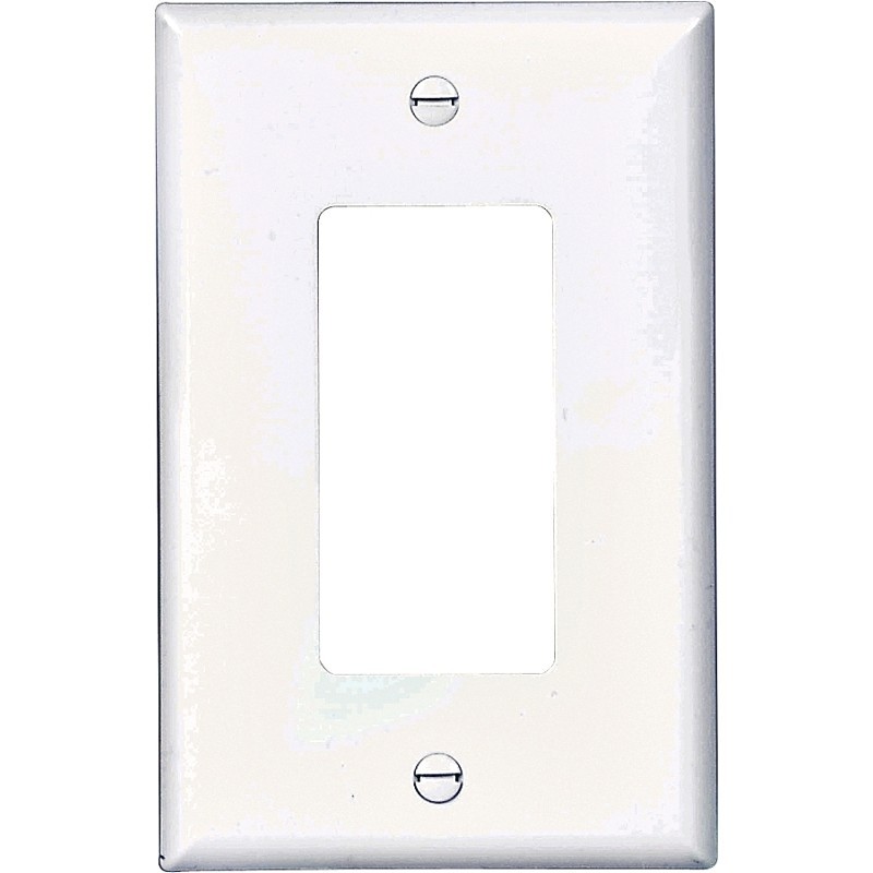 Eaton Wiring Devices PJ26W Wallplate, Decorative, 4-7/8 in L, 3-1/8 in W, 1-Gang