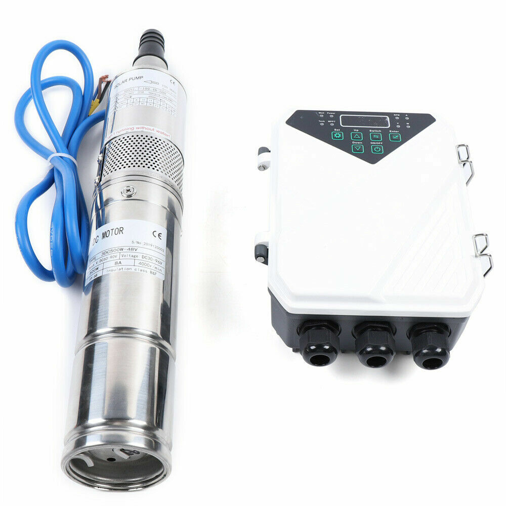 3″ Solar Water Pump 48V 500W Submersible Bore Deep Well Controller Kit MPPT