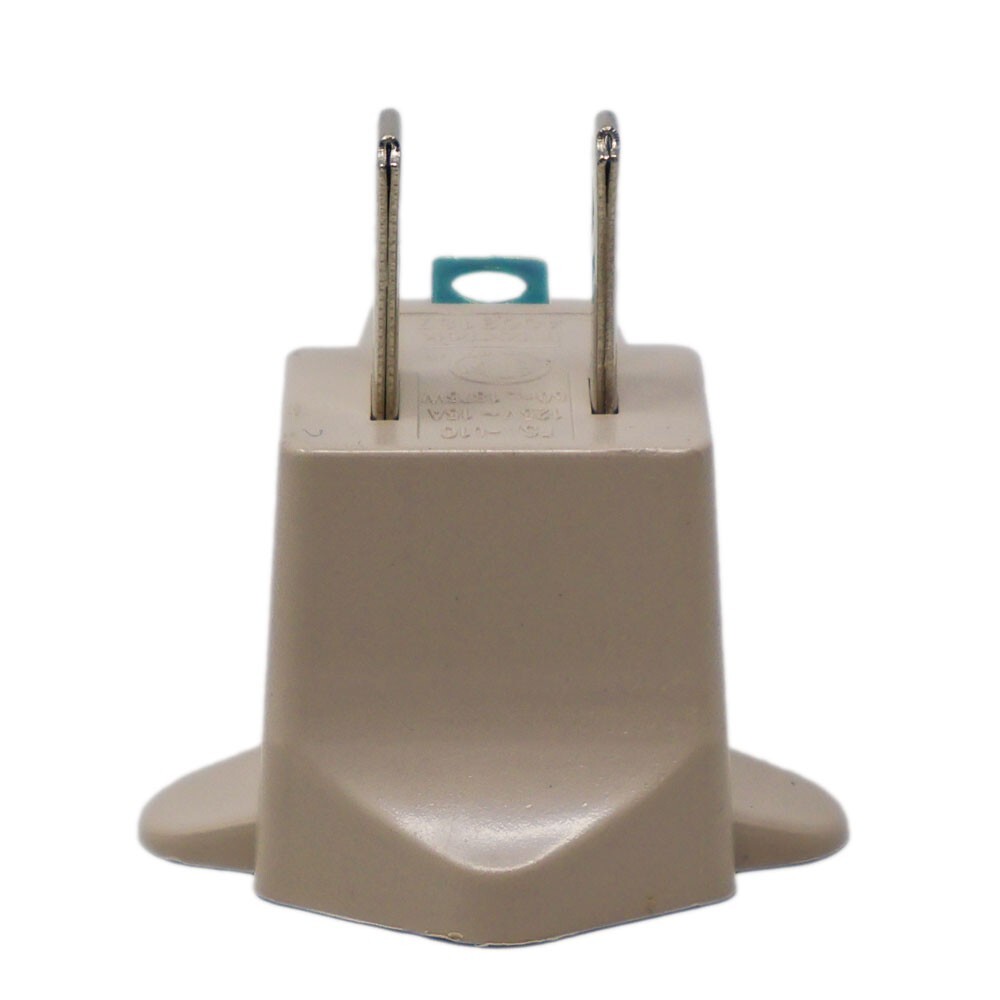 2 Pack 3 to 2 prong AC Polarized Grounding Power Plug Adapter ETL RATED GRAY