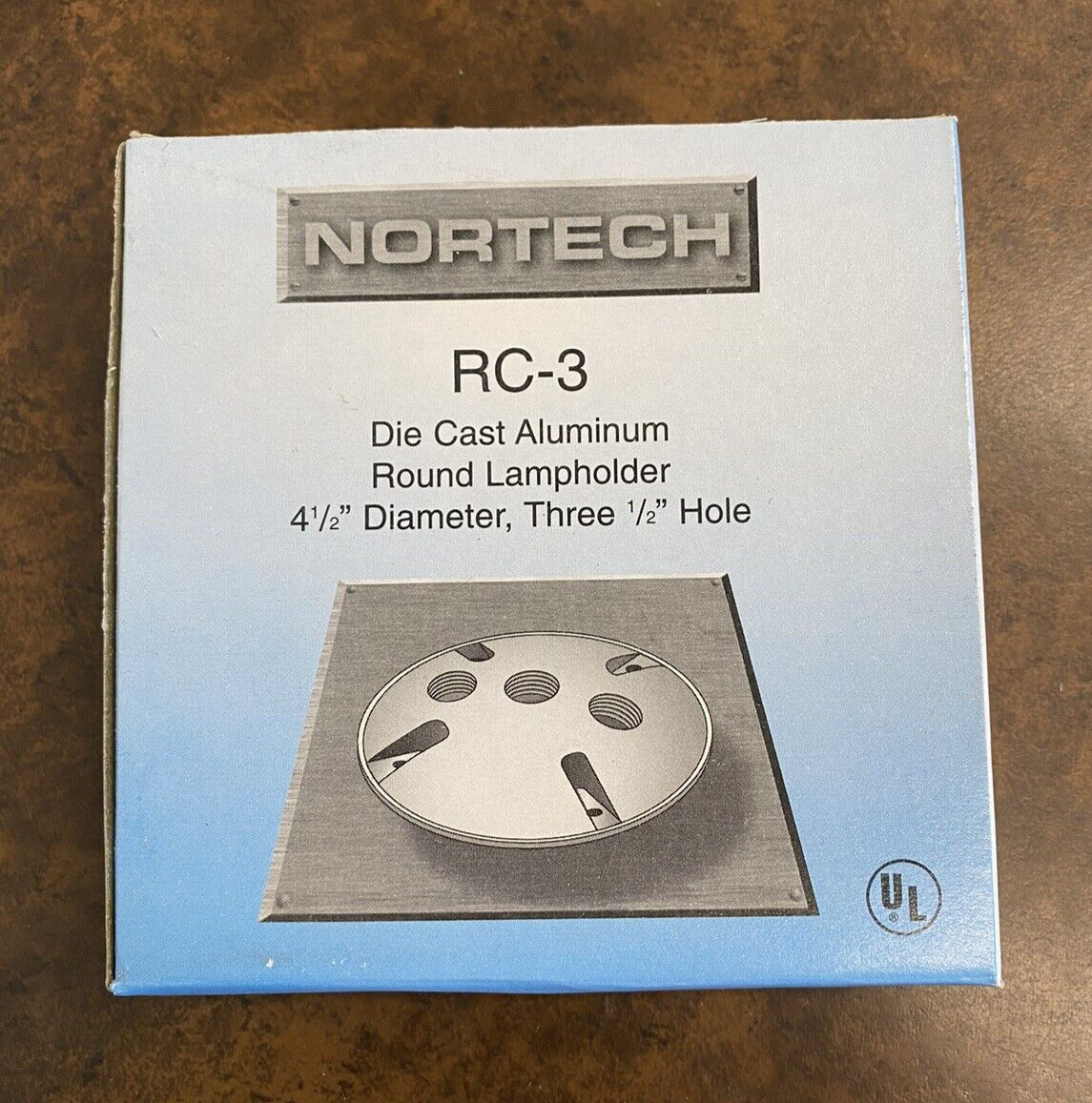 NORTECH RC-3 ROUND BELL BOX LAMPHOLDER COVER PLATE EXTERIOR WEATHERPROOF