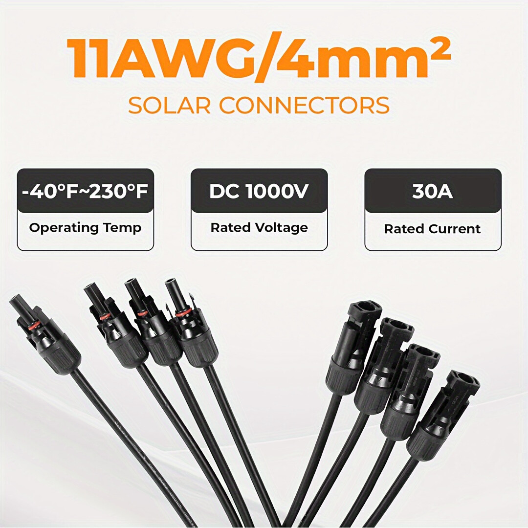 4 to 1 Solar Panel Connector 4 Way 1000V Solar Panel Parallel Connectors