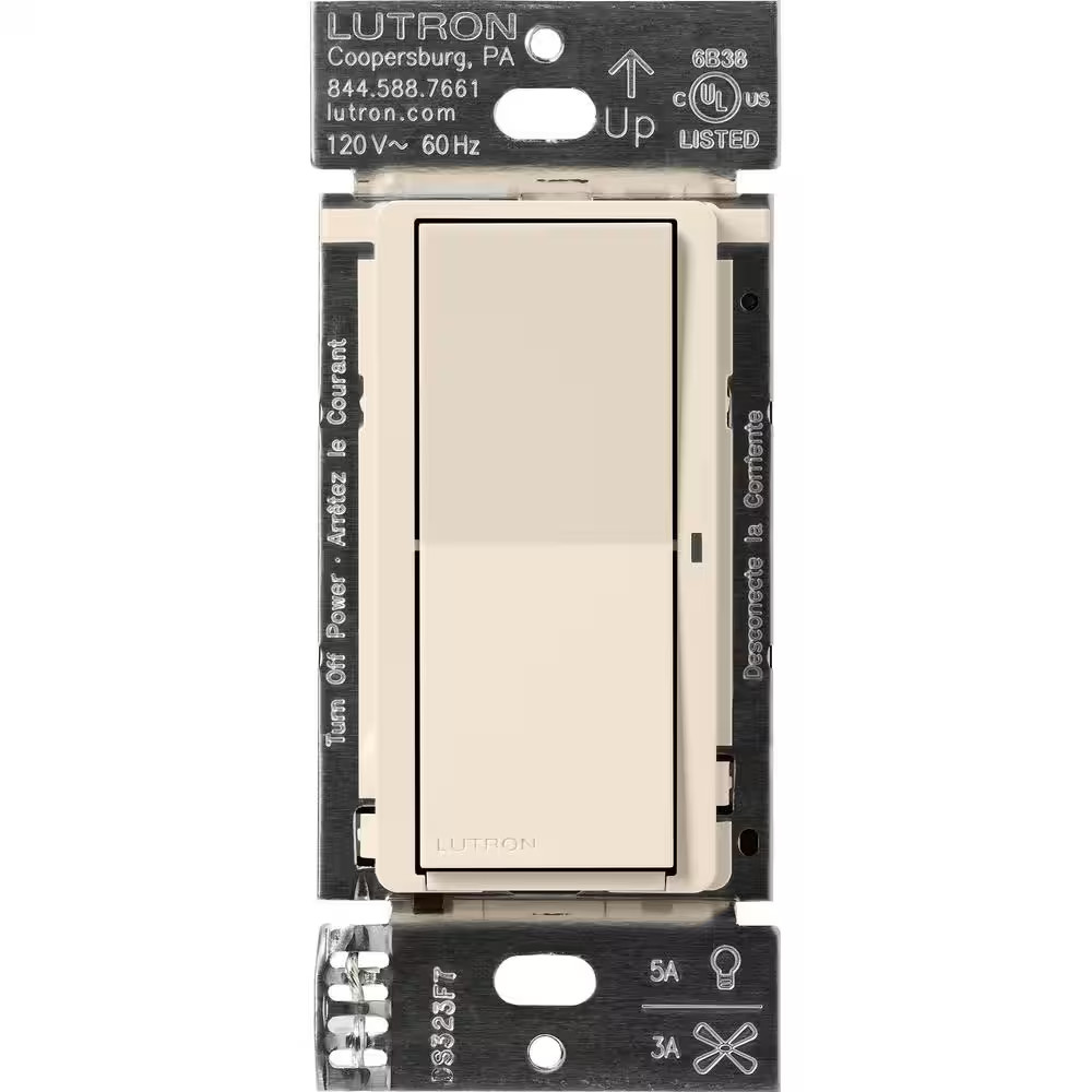 Claro Smart Switch for Caseta, On/Off Control of Lights/Fans, 5-Amp/Neutral Wire
