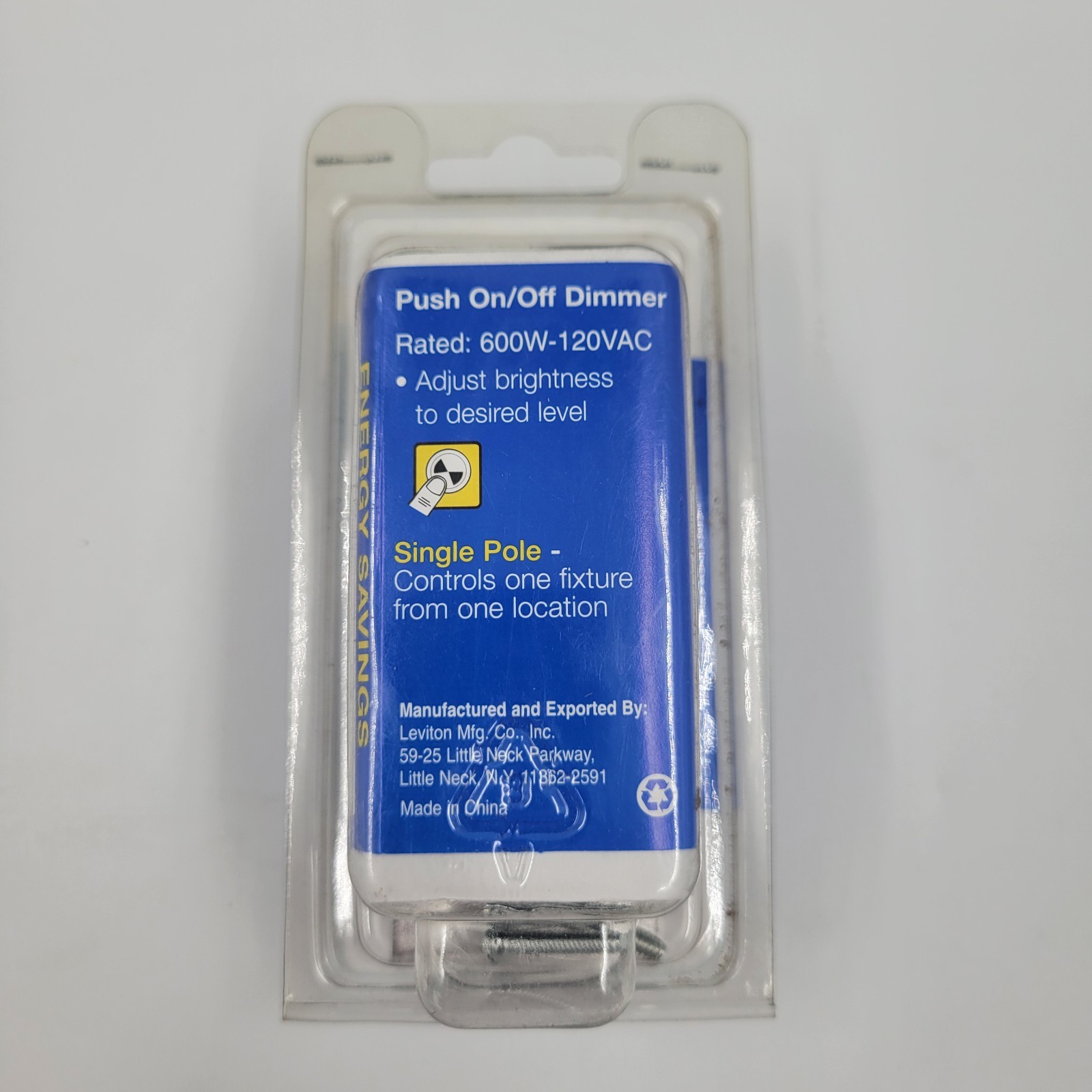 Leviton Single Pole Dimmer 600w Max 120 VAC Incandescent Only Ivory – New Sealed