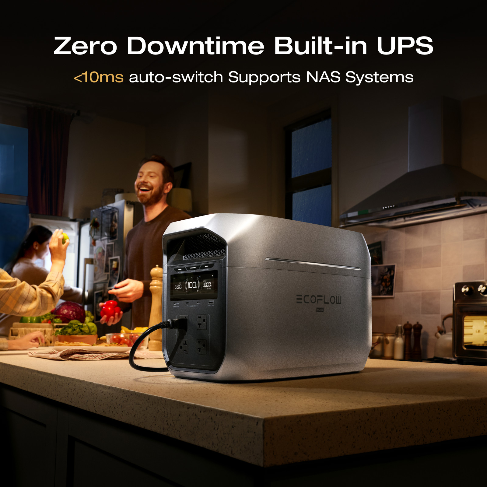 EcoFlow DELTA 3 Max Plus 2048Wh Portable Power Station with 220W Solar Panel Kit