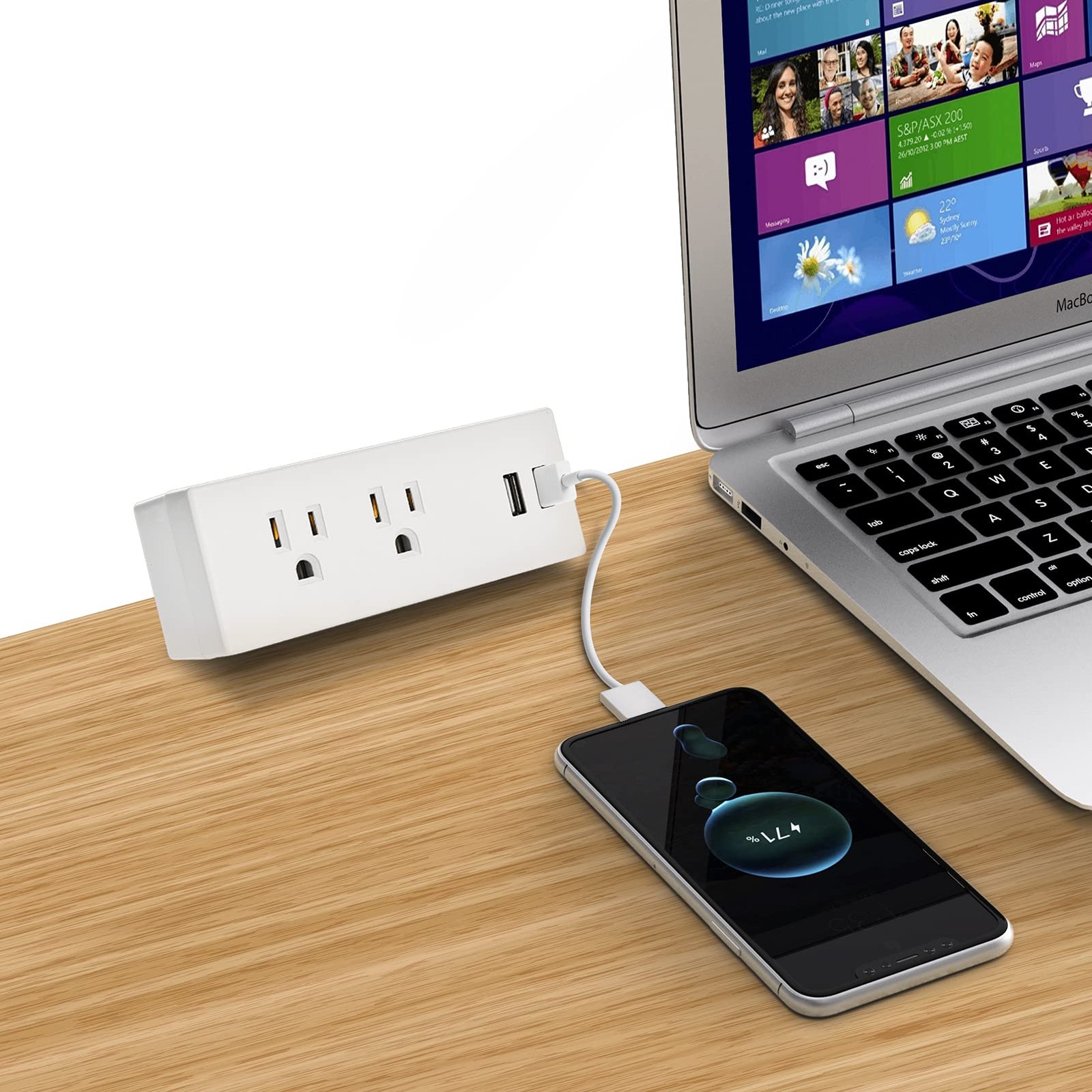 Desk Clamp Power Strip With Usb Ports Desktop Mounted Power Outlets Table Edge P