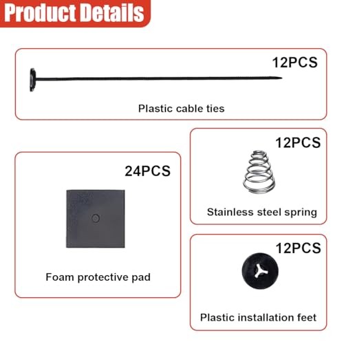 3 Sets/60PCS Car Fan Mounting Kit – Universal Electric Transmission 3Sets
