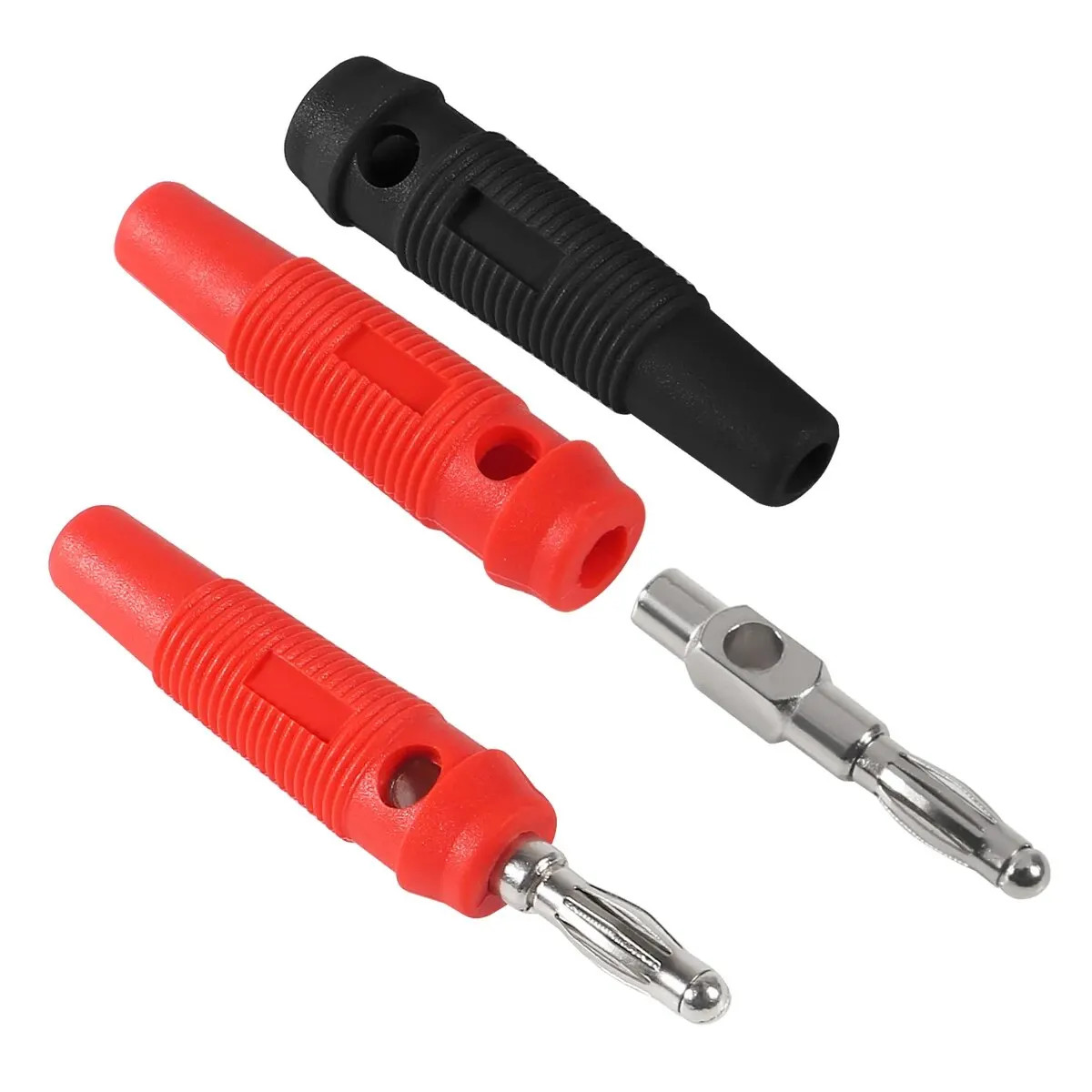 10Pcs 32A High Current Screw Type 4mm Banana Plugs Male Stackable Connector Spea