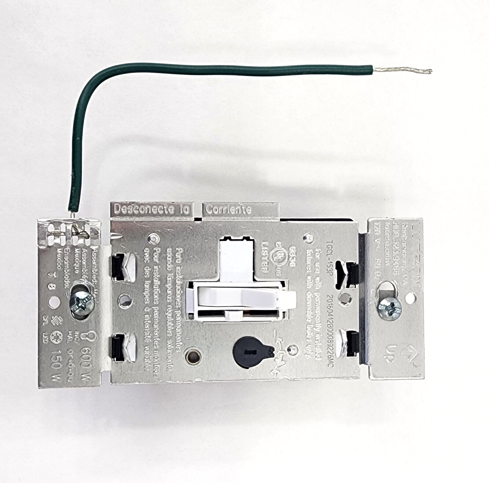 Lutron TGCL-153P-WH-Toggler 150W Single-Pole 3 Way LED White Dimmer Switch