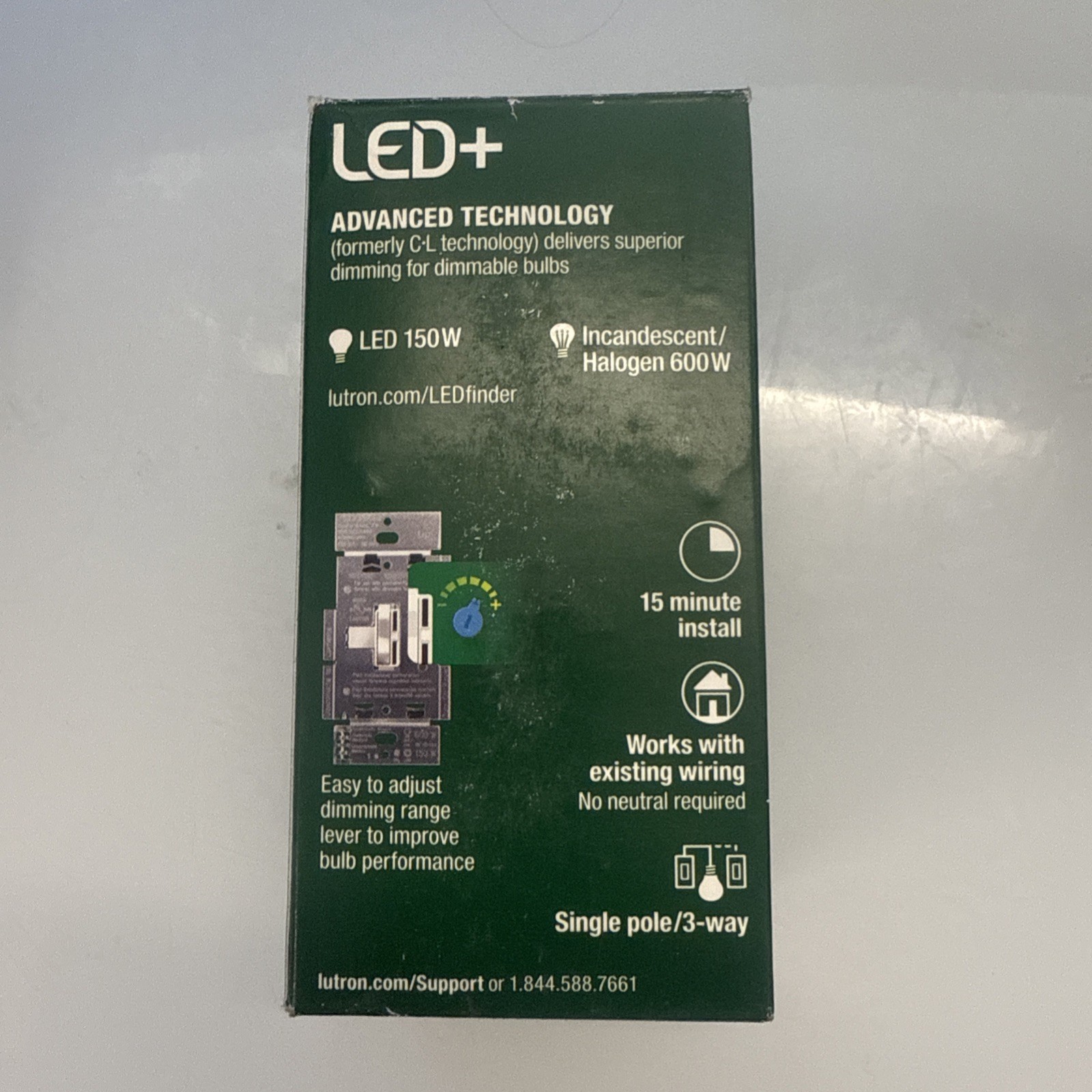 Lutron Ariadni LED+ Slide Dimmer Switch, Light Almond, 120V, 3-Way AYCL-153P-LA