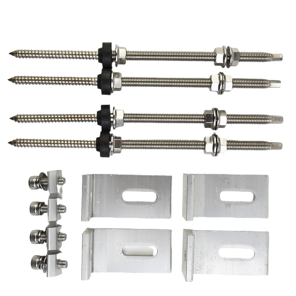 Exquisite Pole Screws Brackets Roof Fixture Aluminium Alloy L Angle M10 Sliver