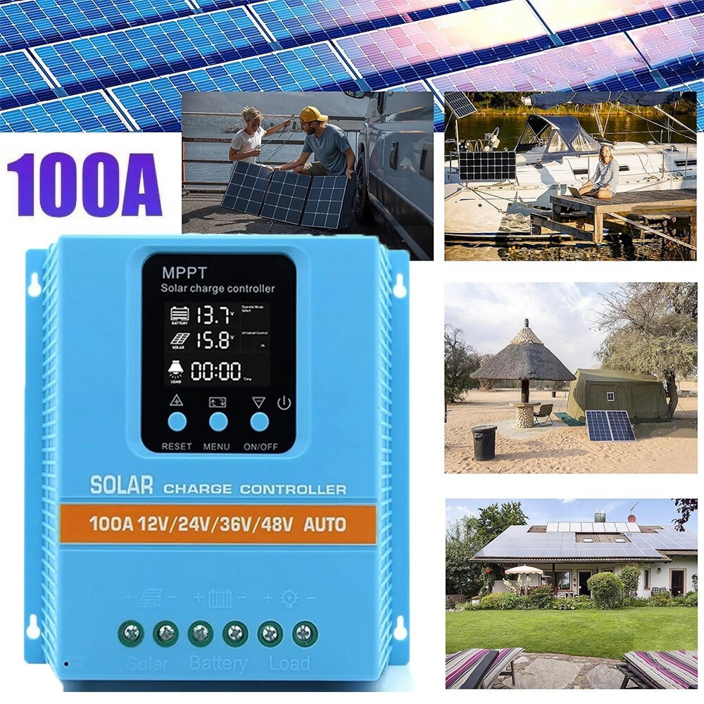 1PC 4800W 100A MPPT Solar Charge Controller 12V/24V/36V/48V Battery PV Regulator