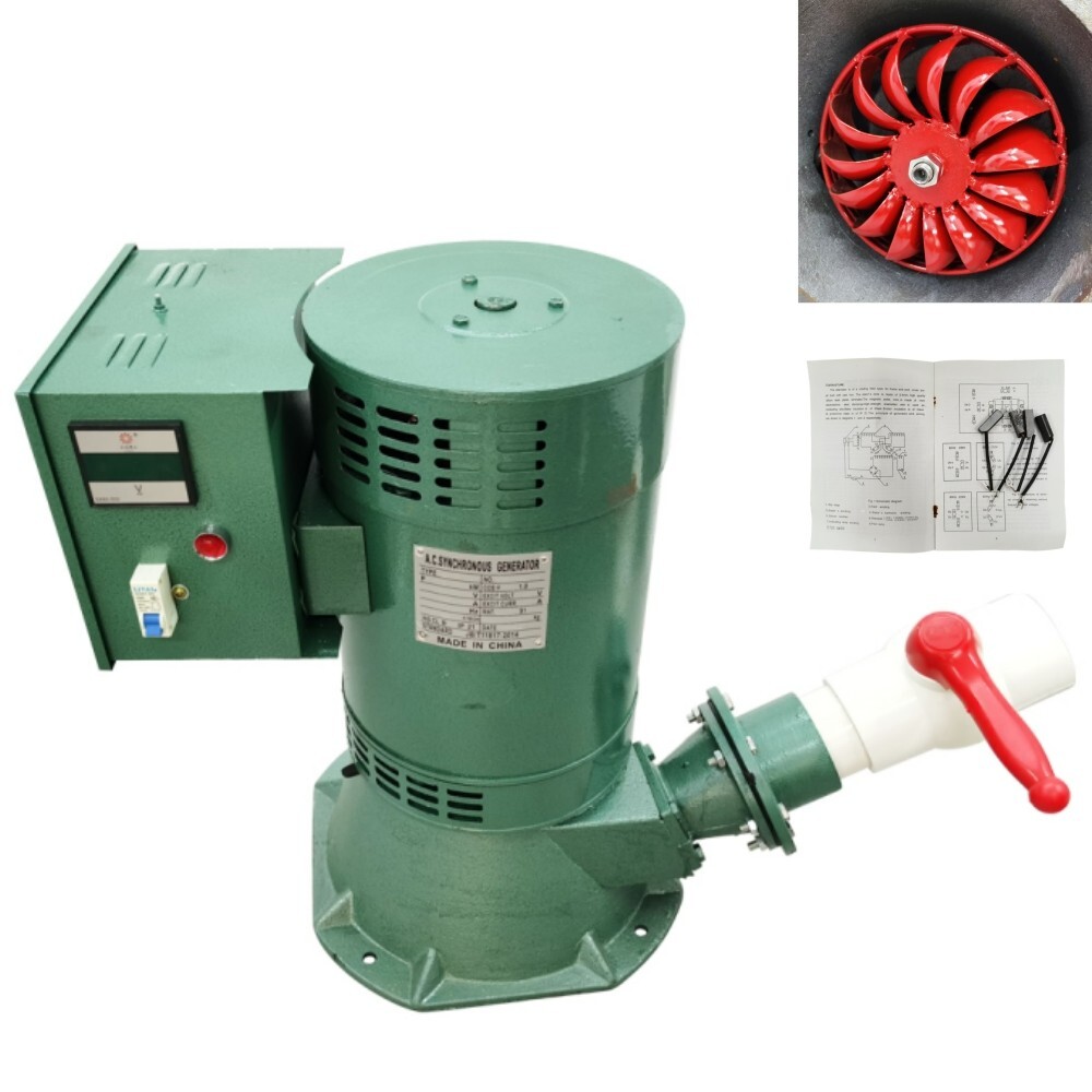 220V Single-phase Hydrogenerator 5KW Excitation Water Pelton Turbine 6″-15.7″