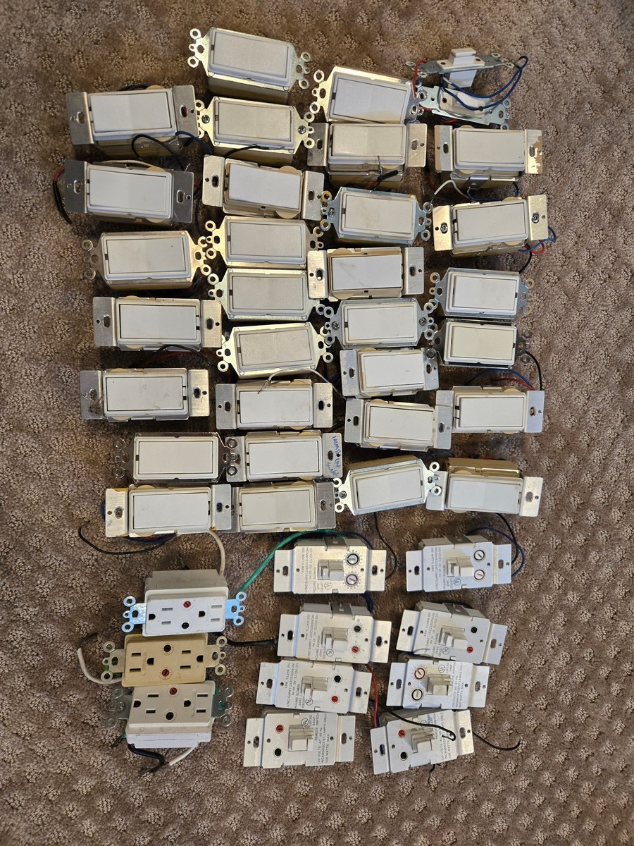 Leviton & X10 Decora Rocker Switches and Outlets Lot