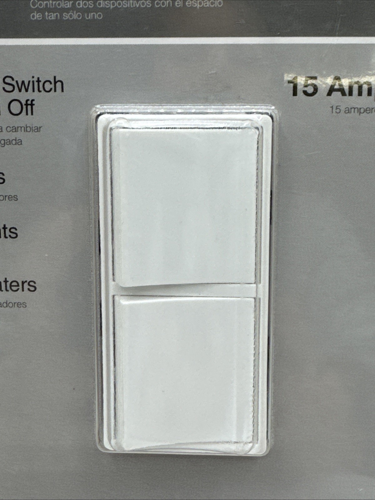 2-Function Rocker Combination Switch White (120-Volt, 15 AMP(x2) GTR FSR-500 Fan