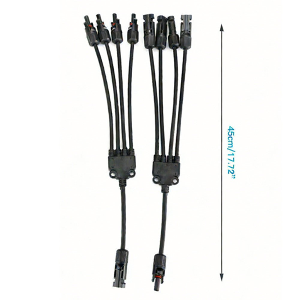 Solar Panel MC4 1 to 4 Branch Connector Y Splitter Waterproof Adapter Cable