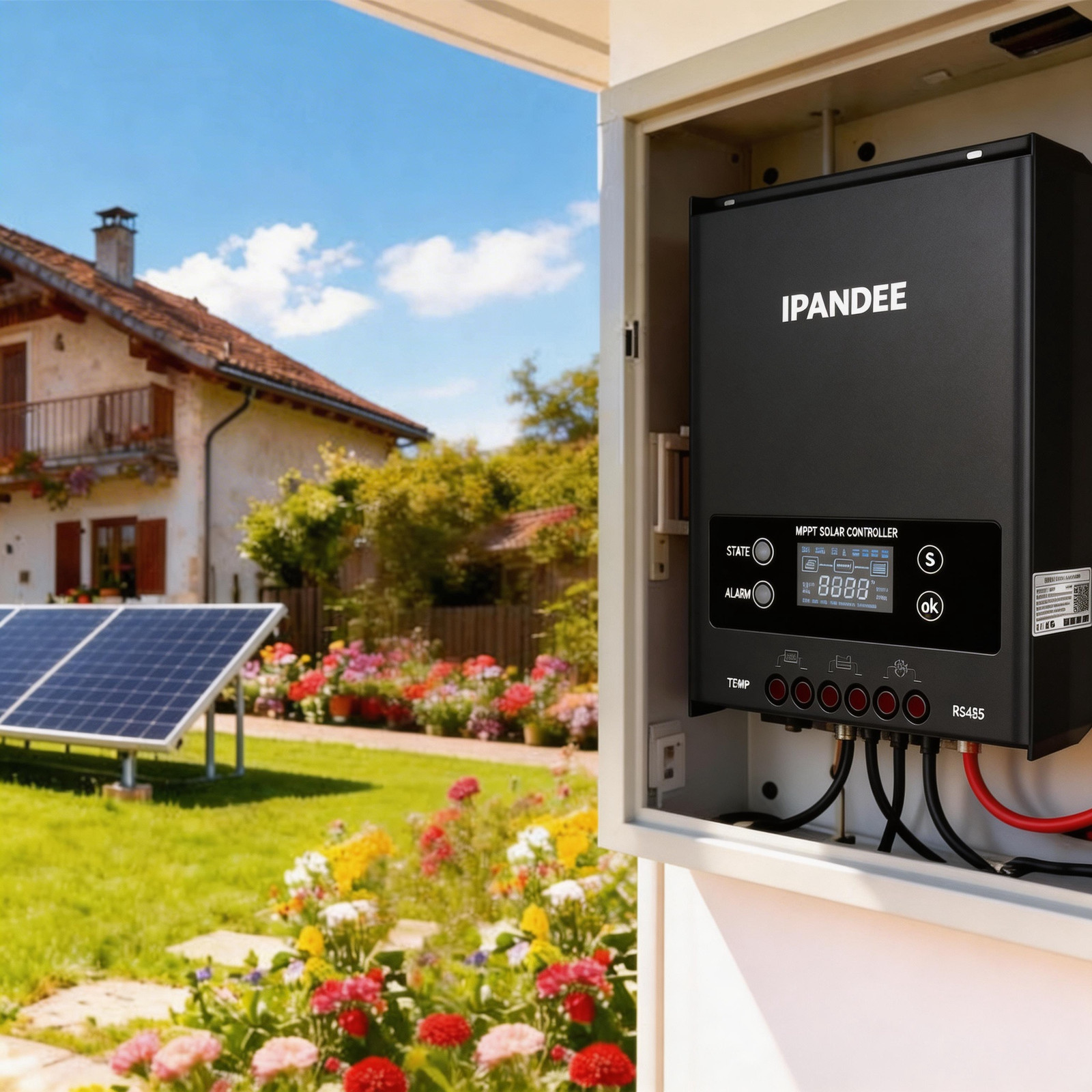 60A MPPT Solar Charge Controller 12V/24V/36/48V Battery LCD Regulator+Bluetooth