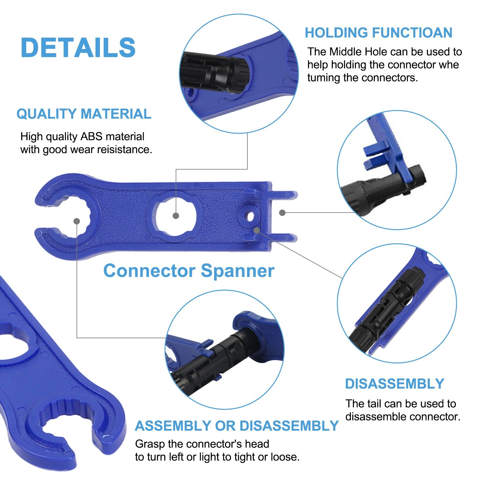 Solar PV Panel Crimping Tool Kit Solar Connector Crimper For AWG14-10 2.5/4/6mm²