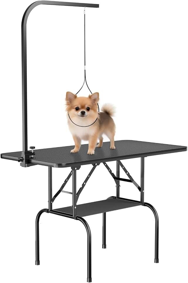 32-Inch Dog Grooming Table for Small & Medium Dogs, Foldable Pet Grooming Table