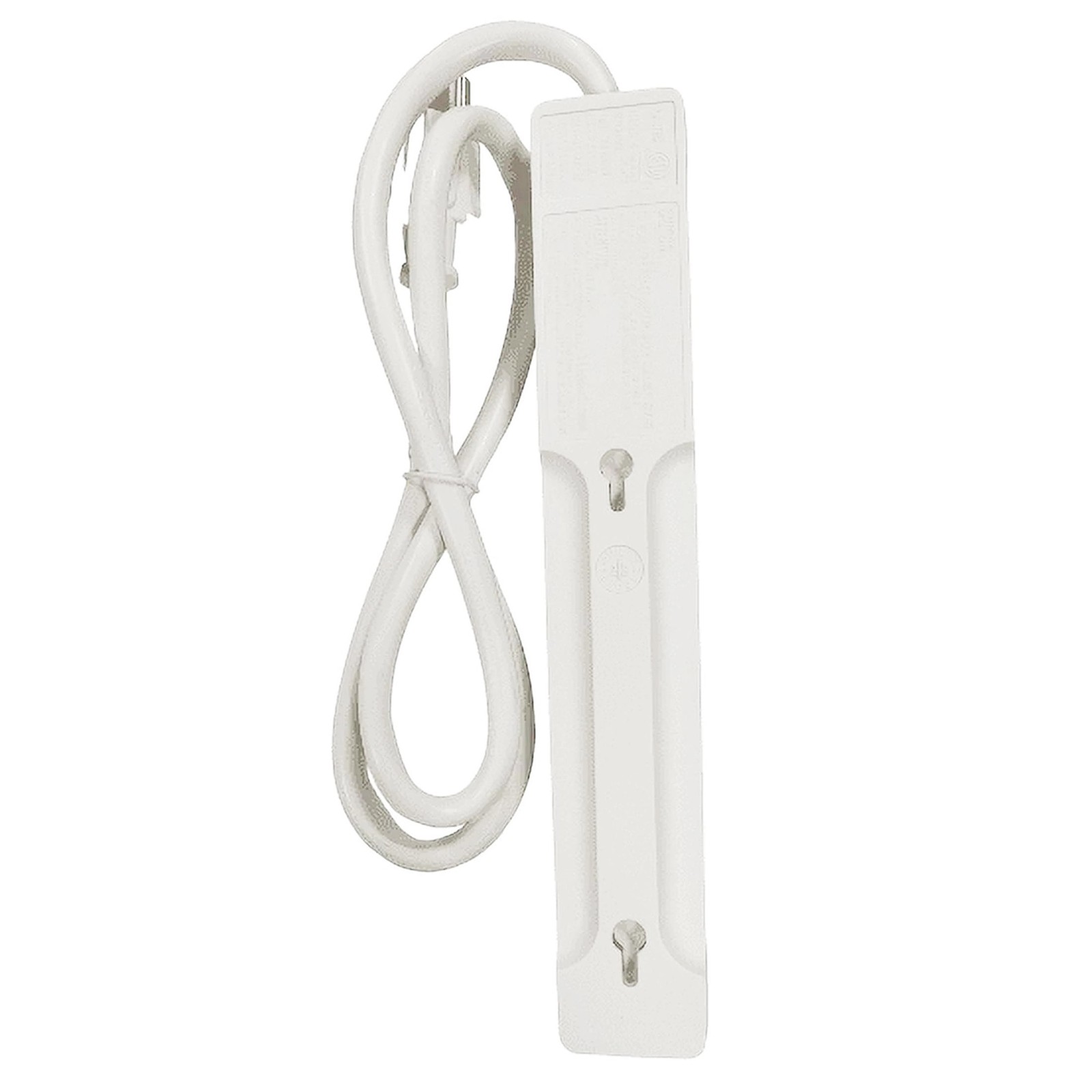 6-Outlet Power Strip 2.5 ft Extension Cord Surge Protector with ETL