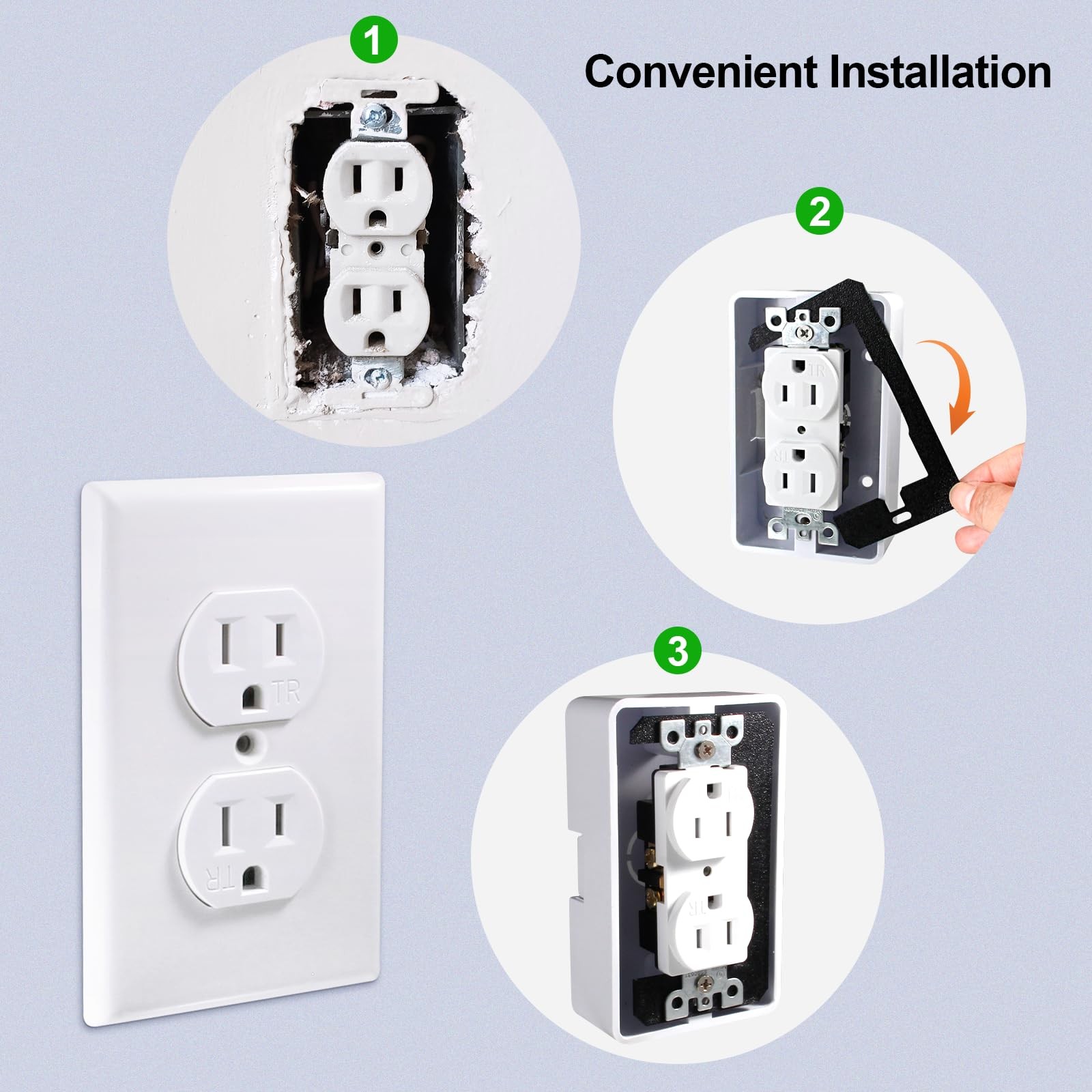 10 Pcs Wall Plate Spacers, Plastic Device Leveling Flush Fit Plates, Electric…