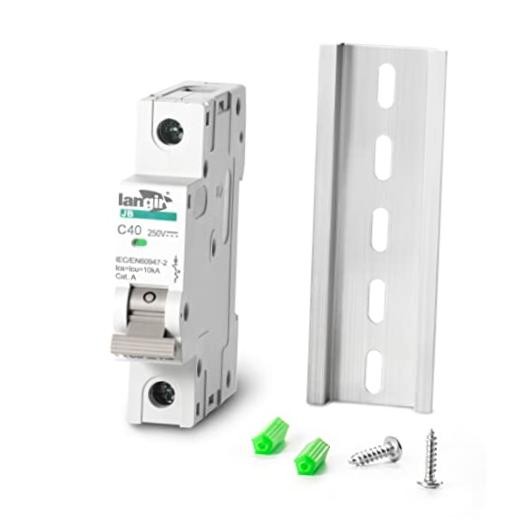DC 40A Circuit Breaker, 1 Pole DIN Rail Mount, 250V Solar PV JB-C-1P-40A