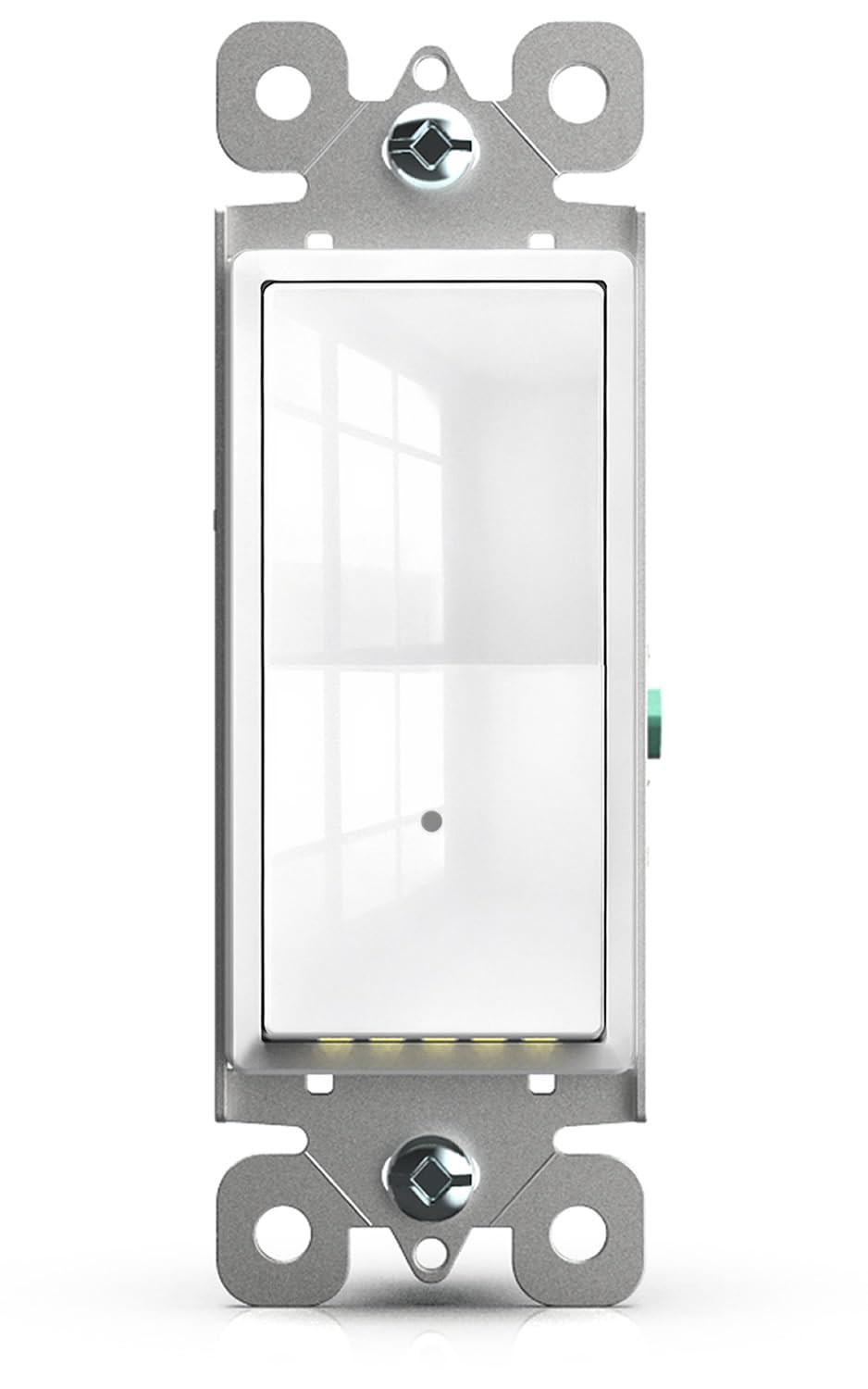 2Pack Illuminated Light Switch-Single Pole Wall Switch with Night Light, 15A 12