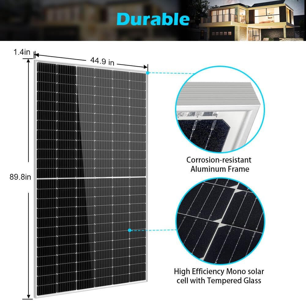 SUNGOLDPOWER 550W Monocrystalline Solar Panel 4-Pack for Off-Grid Systems