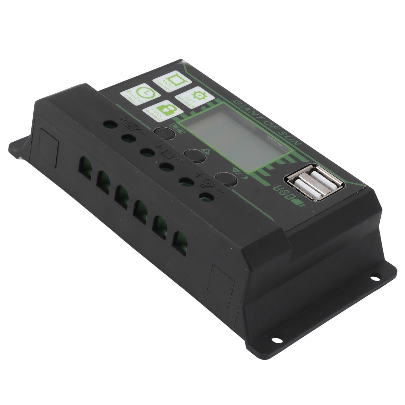 Hot (200A)Solar Charge Controller LCD Display Dual USB Port PWM Charging ABS 5V