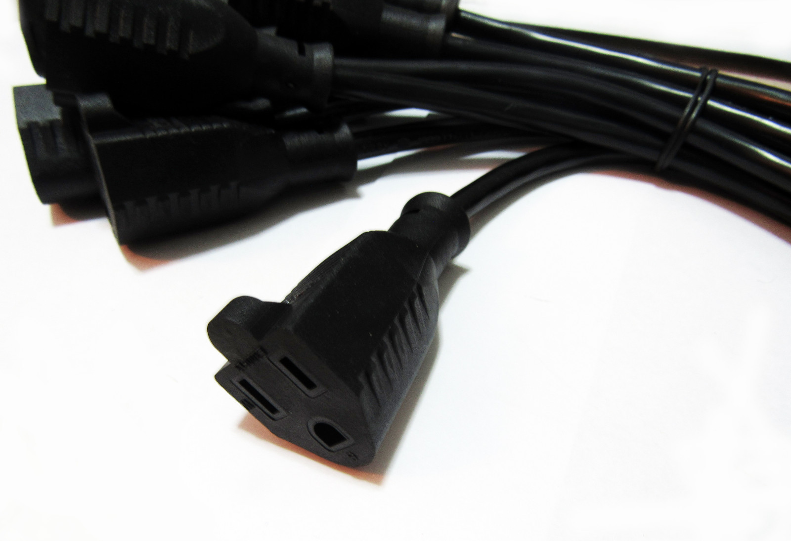Skallo 10 Pack 1-Foot Upgraded Power Extension Cable Cord Strip Outlet Saver