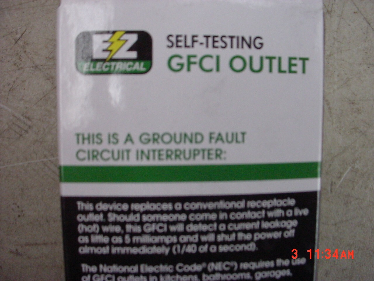 Lot of 4 EZ ELECTRICAL SELF TESTING GFCI OUTLET 15 A 125V 60HZ WHITE P/N 62167
