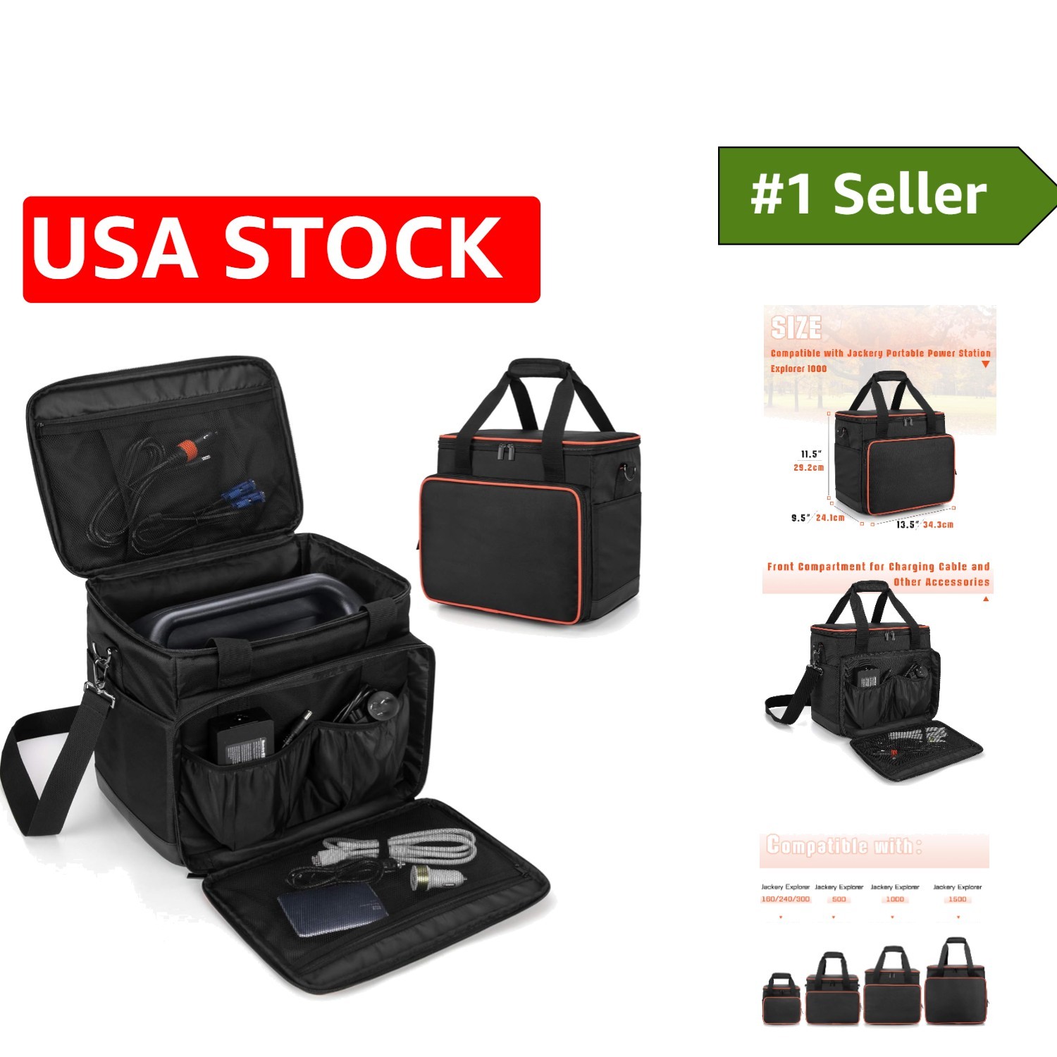 Durable Waterproof Carrying Case for Jackery Explorer 1000/1000v2 | Travel-Ready
